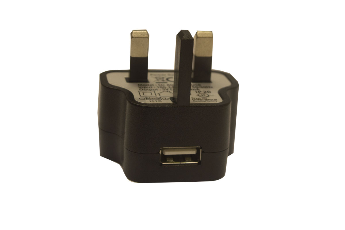USB-Ladeadapter 5V 1A UK 3-poliger Stecker
