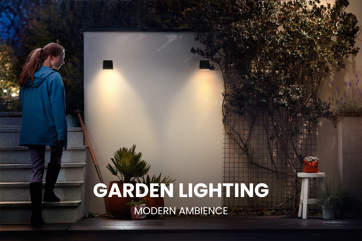 NexSun Polaris | 1000 Lumens | High Capacity Modern Solar Wall Light