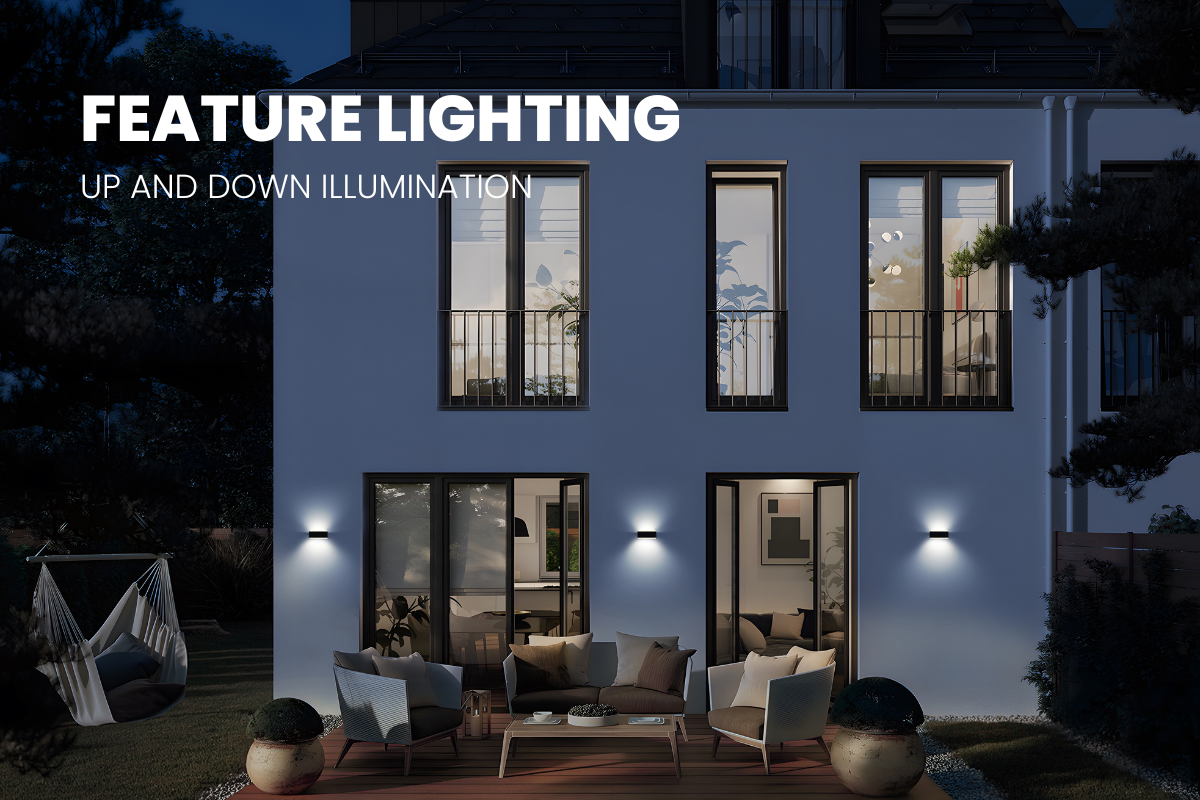 NexSun Tides | 700 Lumens | Up & Down Modern Solar Wall Light
