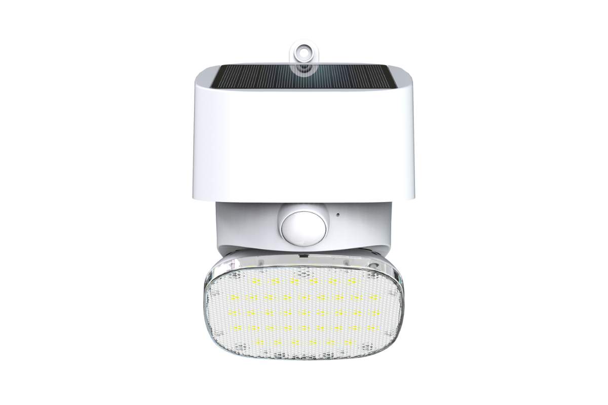 NexSun Nautilus | 2000 Lumens | Tilt & Rotatable Solar Wall Light with PIR Sensor