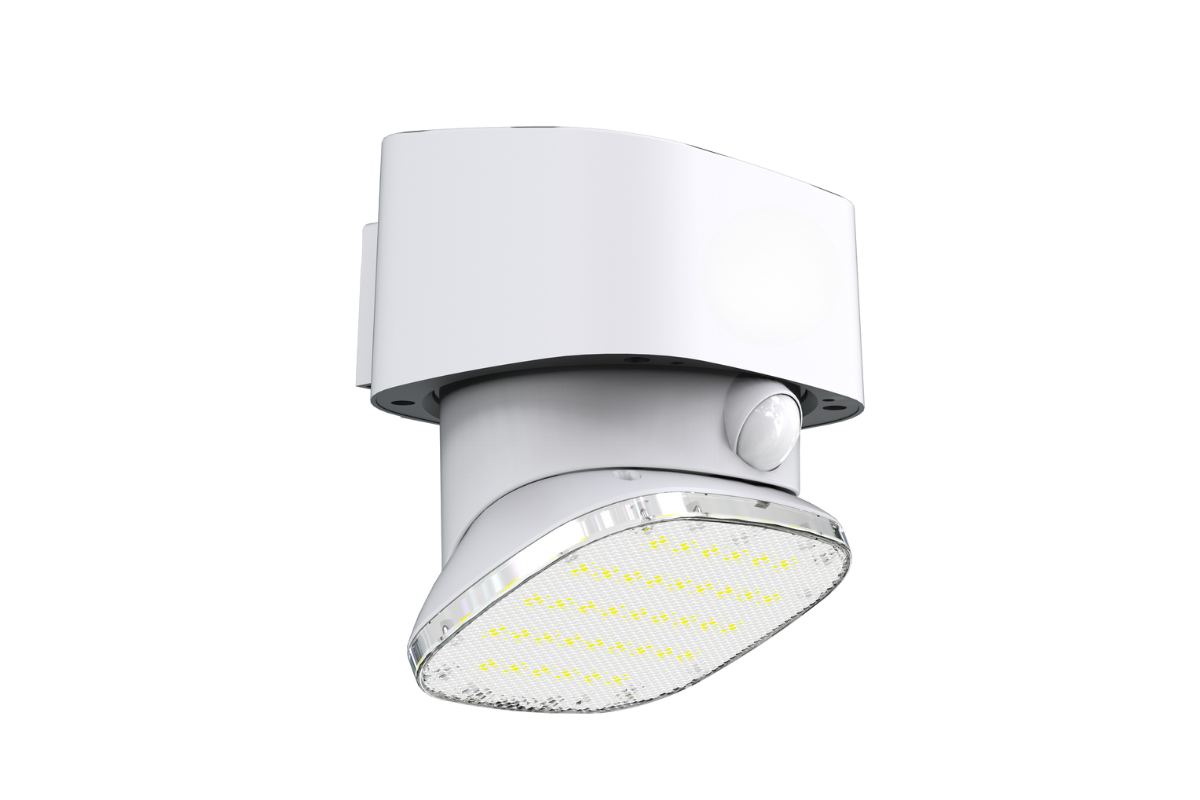 NexSun Nautilus | 2000 Lumens | Tilt & Rotatable Solar Wall Light with PIR Sensor