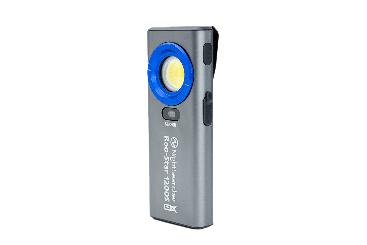 RooStar 1200S | 1200 Lumens | Rechargeable Slim Worklight With Sensor