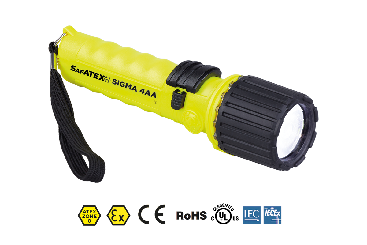 Sigma 4AA | 185 Lumens | Zone 0 | ATEX Flashlight Zone 0