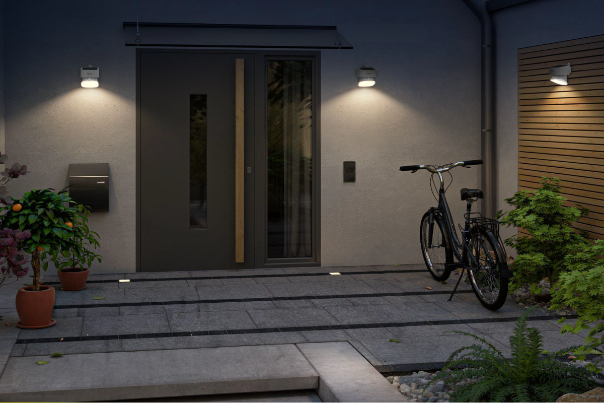 NexSun Nautilus | 2000 Lumens | Tilt & Rotatable Solar Wall Light with PIR Sensor