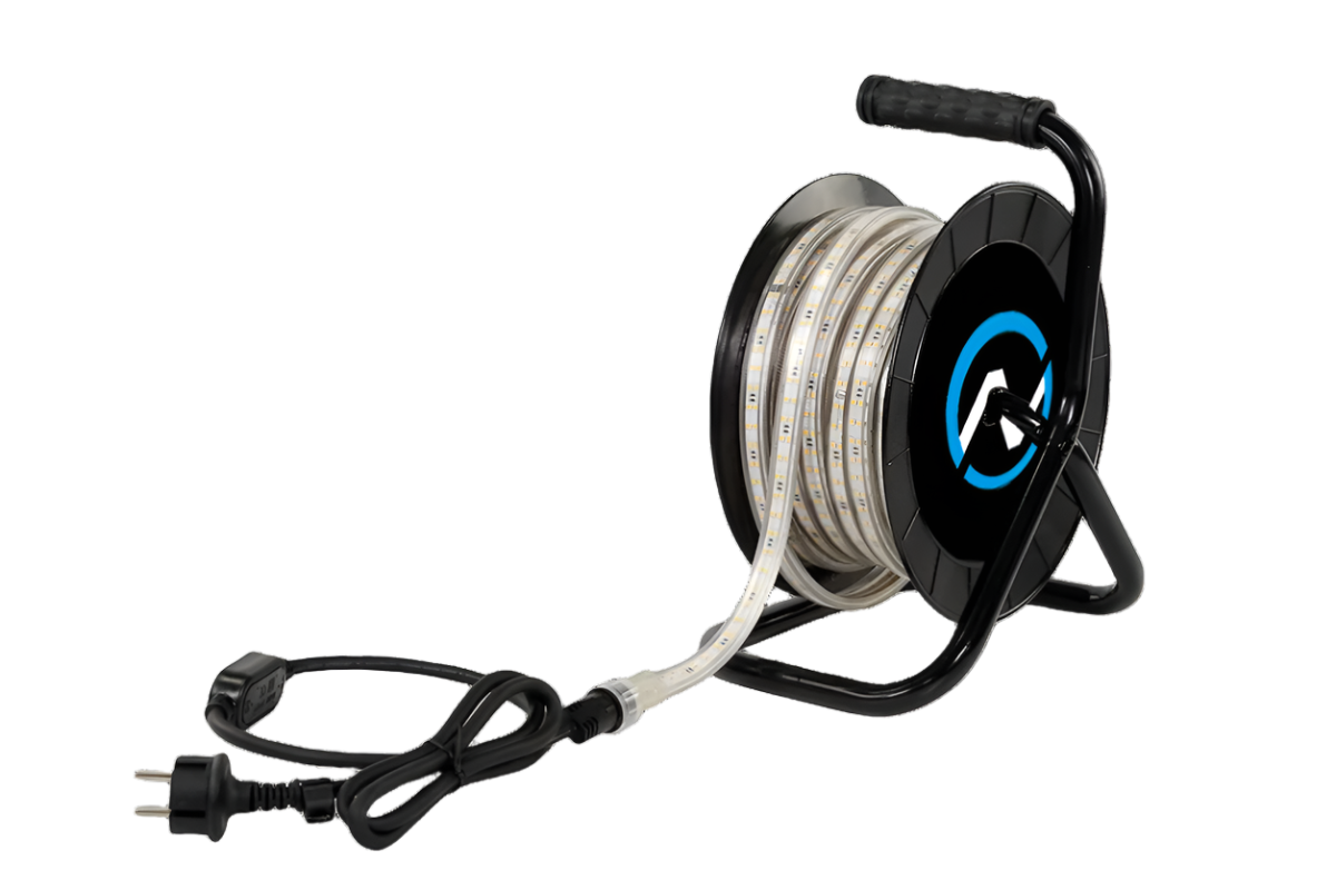 Cordon lumineux | 1 000 lumens/m | Cordon lumineux de chantier alimenté en courant alternatif