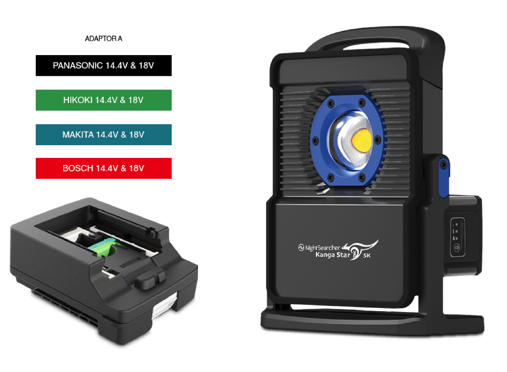 KangaStar 5K | 5000 Lumens | Powertool Battery Work light