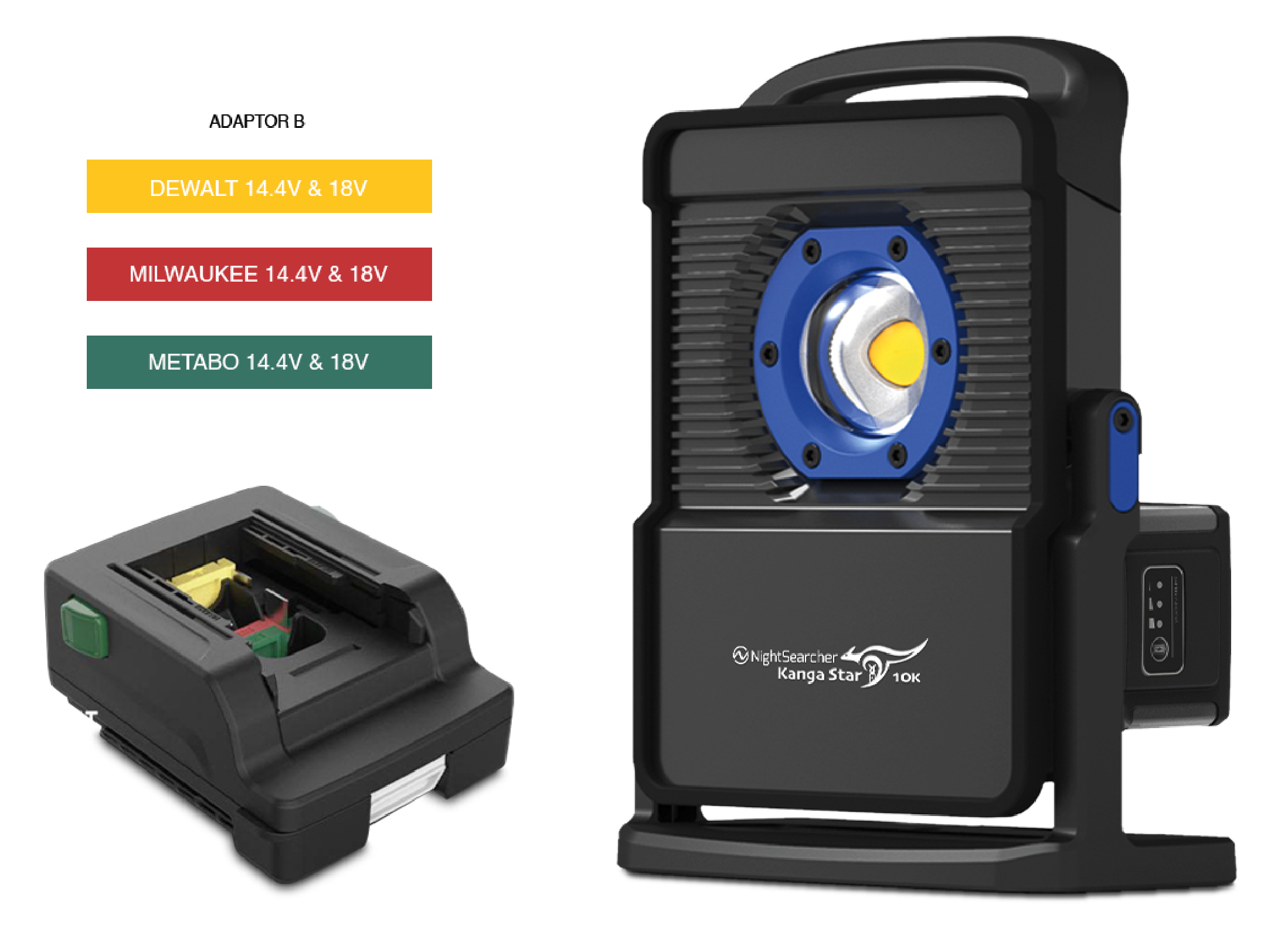 KangaStar 10K | 10000 Lumens | Powertool Battery Worklight