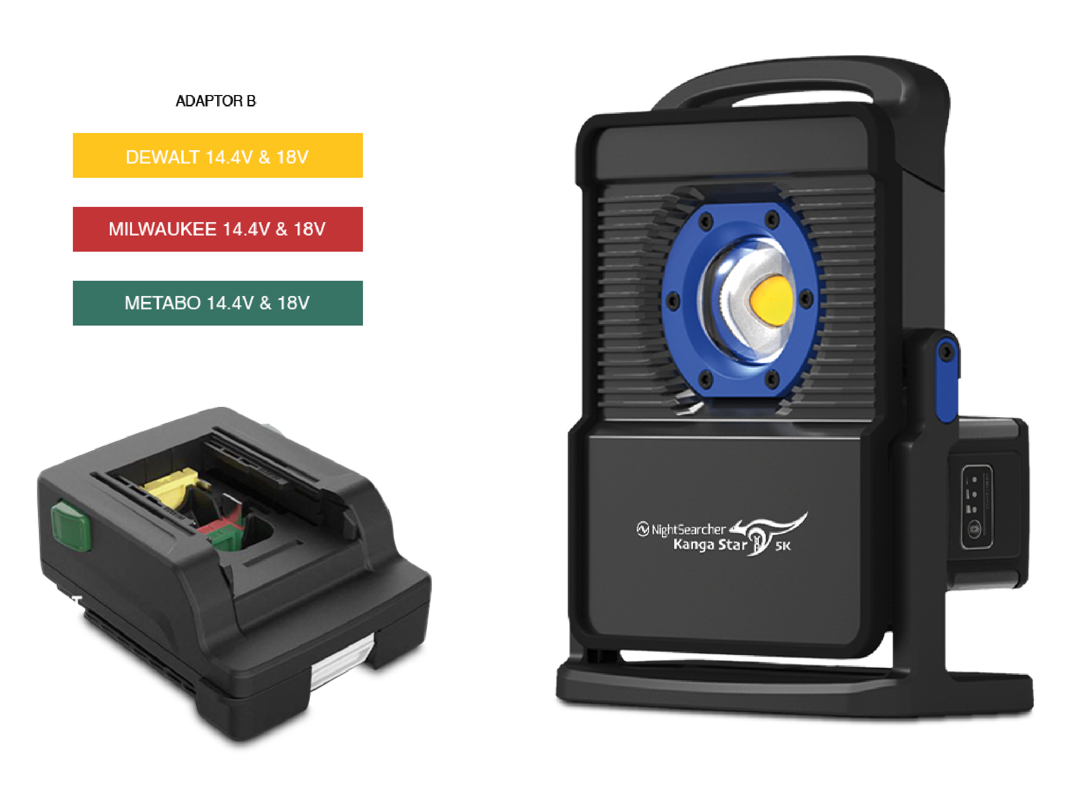 KangaStar 5K | 5000 Lumens | Powertool Battery Worklight