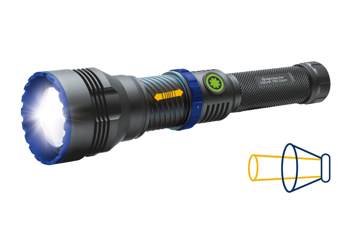 Explorer 1150 Zoom | 1150 Lumen | Wiederaufladbare LEP Zoom-Taschenlampe