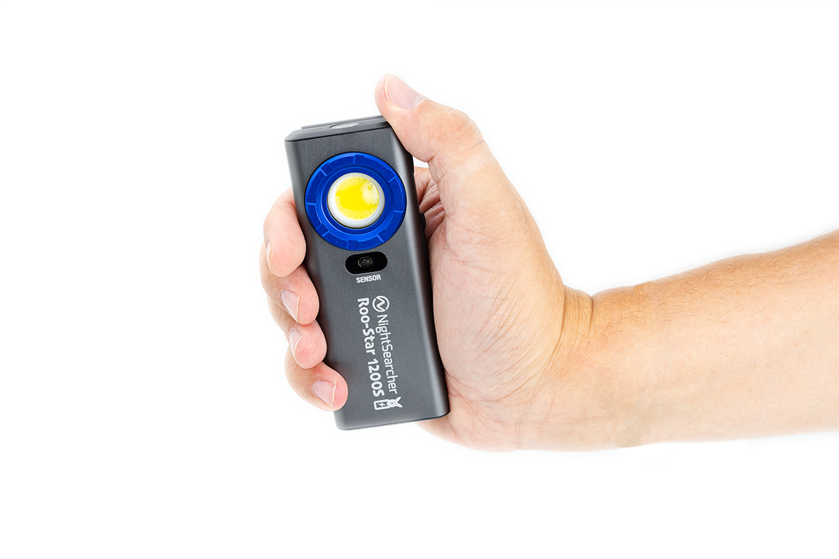 RooStar 1200S | 1200 Lumens | Rechargeable Slim Worklight With Sensor