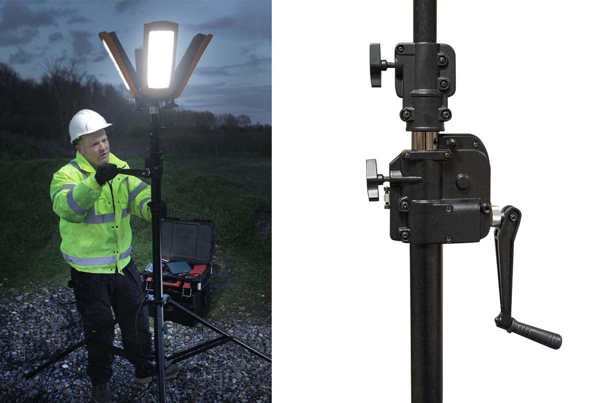 StratoStar | 115000 Lumens | 18Ah | Rechargeable Tower Floodlight