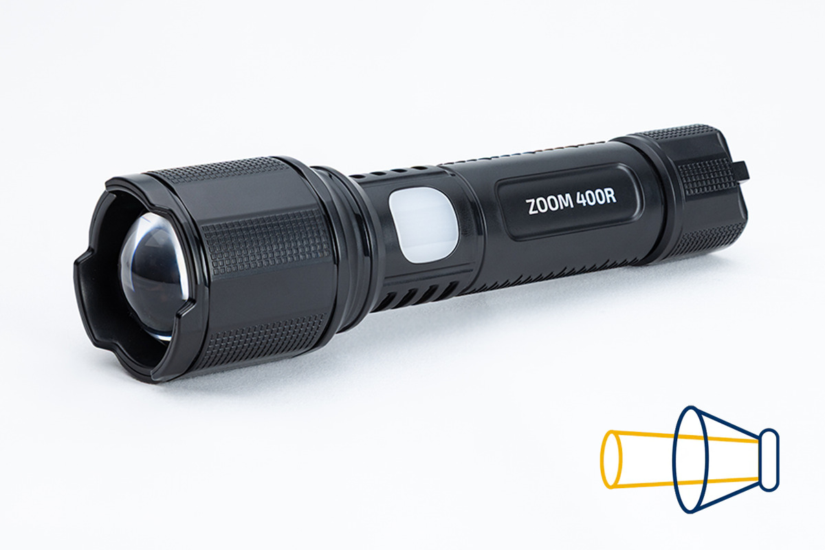 🎁 Zoom 400 | 400 Lumens | Compact flashlight with integrated worklight - Free Calendar Gift